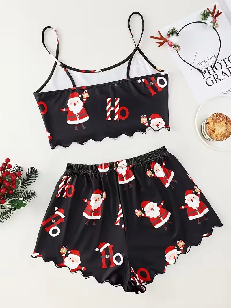 Cute  Christmas Short PJ Set