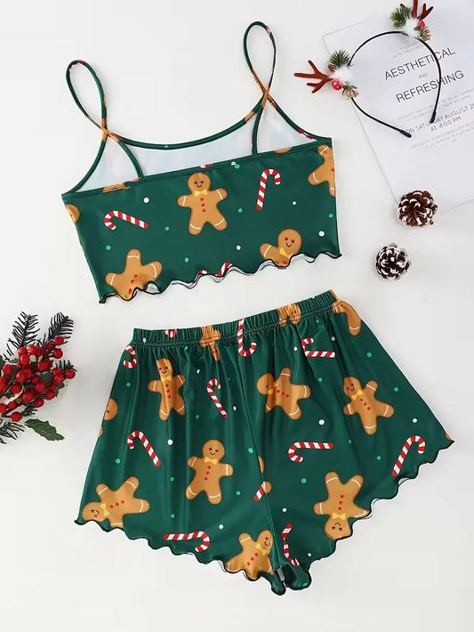 Cute  Christmas Short PJ Set