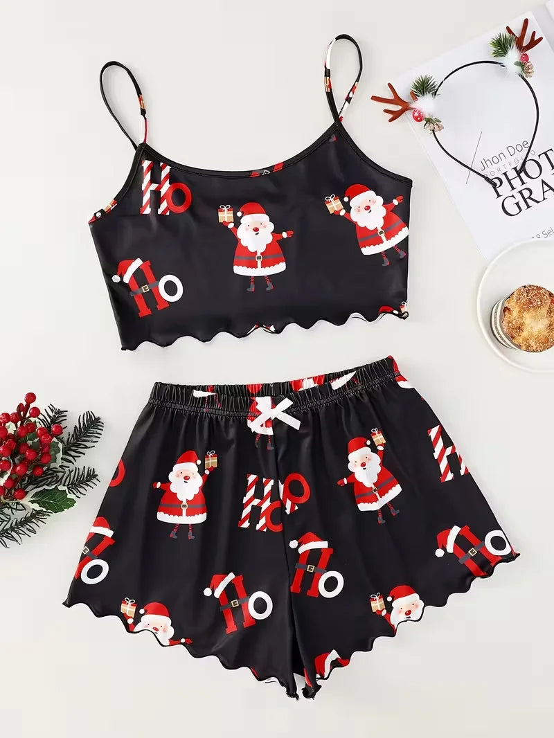 Cute  Christmas Short PJ Set
