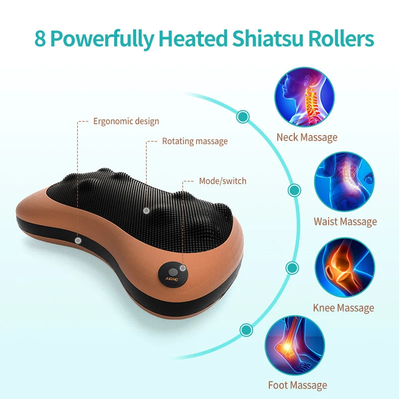 Shiatsu Neck & Back Massage Pillow – Car/Home