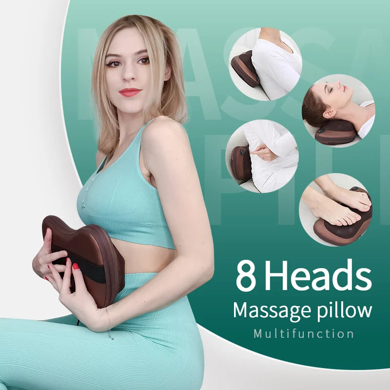 Shiatsu Neck & Back Massage Pillow – Car/Home