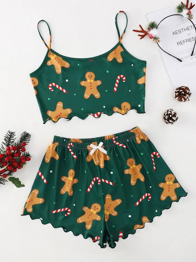 Cute  Christmas Short PJ Set